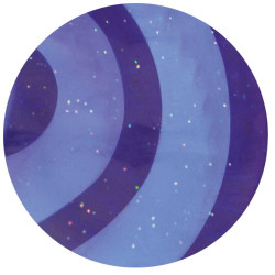 Almohaza ovalada de goma con purpurina Púrpura Violeta