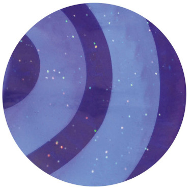 Almohaza ovalada de goma con purpurina Púrpura Violeta