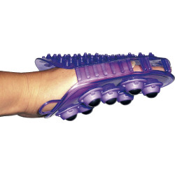 Guante de doble cara para cepillar y masajear Púrpura Violeta Guante de doble cara para cepillar y masajear Púrpura Violeta