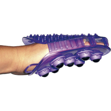 Guante de doble cara para cepillar y masajear Púrpura Violeta Guante de doble cara para cepillar y masajear Púrpura Violeta