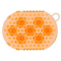 Guante de doble cara para cepillar y masajear Naranja