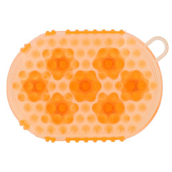 Guante de doble cara para cepillar y masajear Naranja