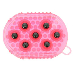 Guante de doble cara para cepillar y masajear Rosa