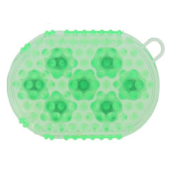 Guante de doble cara para cepillar y masajear Verde