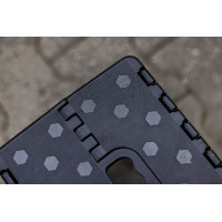 Taburete-escalón plegable Hippo-Tonic Negro / Gris