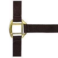 Cabezada de nylon forrada de cuero Castaño Marr&amp;amp;amp;oacute;n