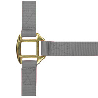 Cabezada de nylon forrada de cuero Gris claro