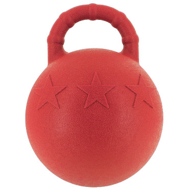 Pelota con asa para caballos Roja Rojo