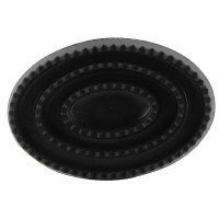 Almohaza hueca y oval de goma Negro