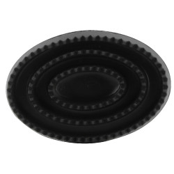 Almohaza hueca y oval de goma Negro