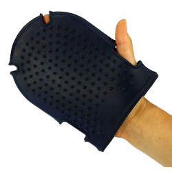 Guante de cepillado + cepillo Azul marino