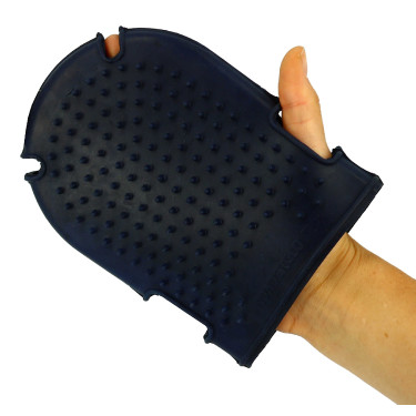 Guante de cepillado + cepillo Azul marino