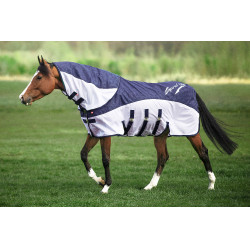 Cubre caballo antimoscas e impermeable Imperial Riding Super-dry Azul marino