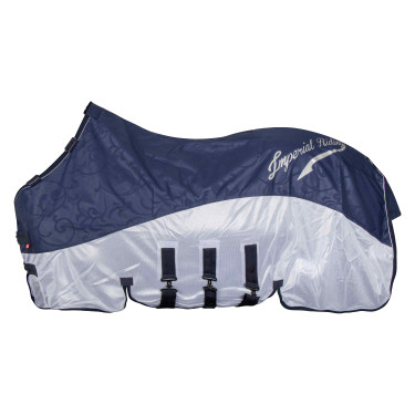 Cubre caballo antimoscas e impermeable Imperial Riding Super-dry Azul marino