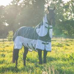 Cubre caballo antimoscas e impermeable Imperial Riding Super-dry Verde bosque