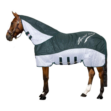 Cubre caballo antimoscas e impermeable Imperial Riding Super-dry Verde bosque