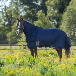 Manta antimoscas con cubrecuello desmontable Imperial Riding Reese Azul marino