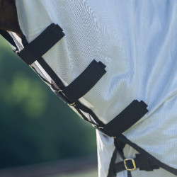 Manta antimoscas con cubrecuello desmontable Imperial Riding Reese Gris Plateado Manta antimoscas con cubrecuello desmontable Imperial Riding Reese Gris Plateado