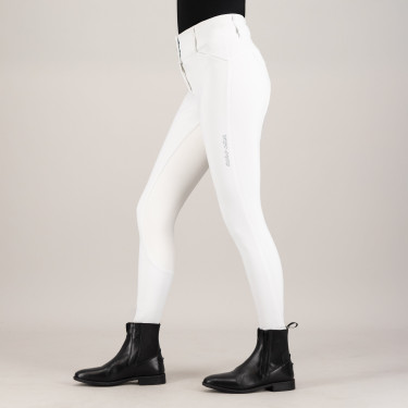 Pantalón de equitación Euro-Star Aurelia Competition Grip Connect Full Blanco