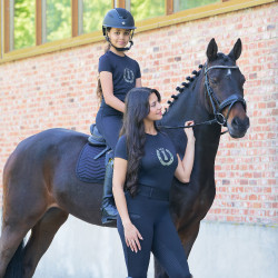 Camiseta de manga corta Imperial Riding Hally para niño Negro
