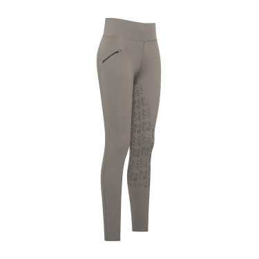 Legging de equitación Easy Rider Dietse Performance FullGrip para mujer Imán Gris