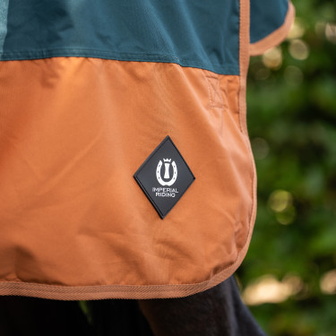 Manta de exterior Imperial Riding Customized sin cuello Verde oscuro / zorro