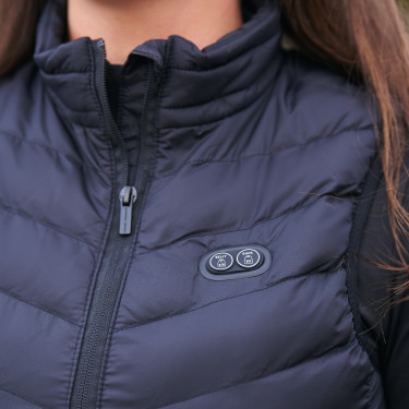 Chaleco acolchado sin mangas calefactable Imperial Riding Negro