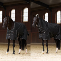 Manta de paddock Imperial Riding Basic con cuello desmontable 200 g Marino Azul marino