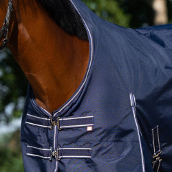 Manta de paddock Imperial Riding Basic con cuello alto 300 g Marino Azul marino