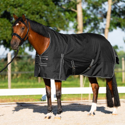 Manta de paddock Imperial Riding Basic con cuello alto 300 g Negro