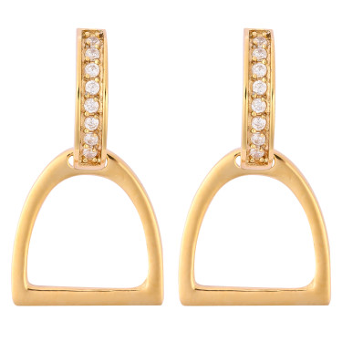 Pendientes de estribo HV Polo Lotta para mujer Oro