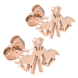 Pendientes con logotipo HV Polo Lotta para mujer Oro rosado Pendientes con logotipo HV Polo Lotta para mujer Oro rosado