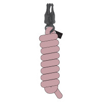 Cuerda de atado HV Polo Sacha con mosquetón antipánico Piensa en rosa