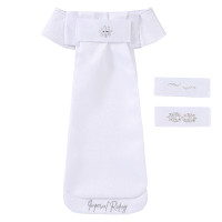 Plastrón con parche de lentejuelas y velcro Imperial Riding Basic mujer Blanco