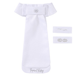 Plastrón con parche de lentejuelas y velcro Imperial Riding Basic mujer Blanco