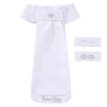 Plastrón con parche de lentejuelas y velcro Imperial Riding Basic mujer Blanco