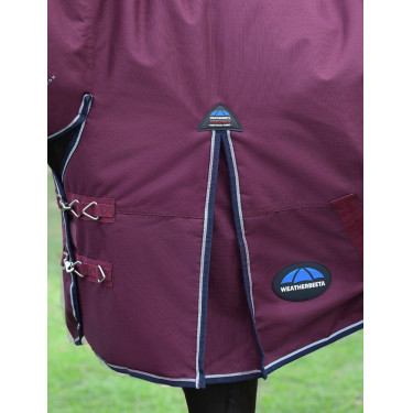 Manta ComFiTec Essential Turnout Weatherbeeta 50 g combo Burdeos / azúl marino