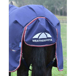Manta ComFiTec Essential Turnout Weatherbeeta 50 g combo Azúl marino / burdeos