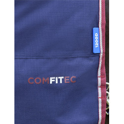 Manta ComFiTec Essential Turnout Weatherbeeta 50 g combo Azúl marino / burdeos