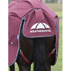 Manta ComFiTec Essential Turnout WeatherBeeta 50 g con cuello desmontable Burdeos / azúl marino