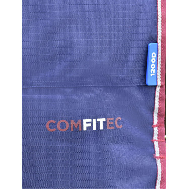 Manta ComFiTec Essential Turnout WeatherBeeta 50 g con cuello desmontable Azúl marino / burdeos