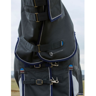 Manta ComFiTec Ultra Turnout WeatherBeeta con cuello desmontable 100 g Negro