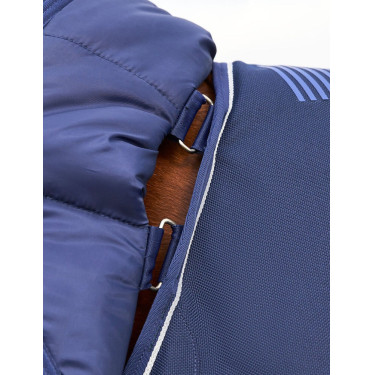 Manta ComFiTec Ultra Turnout WeatherBeeta con cuello desmontable 100 g Marino Azul marino