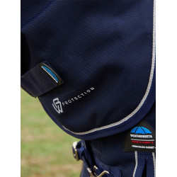 Manta ComFiTec Ultra Turnout WeatherBeeta con cuello desmontable 100 g Marino Azul marino