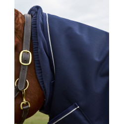 Manta ComFiTec Ultra Turnout WeatherBeeta con cuello desmontable 100 g Marino Azul marino
