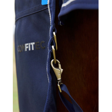 Manta ComFiTec Ultra Turnout WeatherBeeta con cuello desmontable 100 g Marino Azul marino