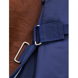 Manta ComFiTec Ultra Turnout WeatherBeeta con cuello desmontable 100 g Marino Azul marino