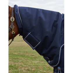 Manta ComFiTec Ultra Turnout WeatherBeeta con cuello desmontable 100 g Marino Azul marino