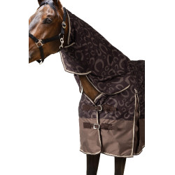 Manta de Exterior Ligero con CubreCuello Glasgow Horze Ciruela con chocolate Manta de Exterior Ligero con CubreCuello Glasgow Horze Ciruela con chocolate