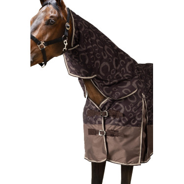 Manta de Exterior Ligero con CubreCuello Glasgow Horze Ciruela con chocolate Manta de Exterior Ligero con CubreCuello Glasgow Horze Ciruela con chocolate